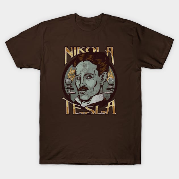 Nikola Tesla T-Shirt by Thomcat23